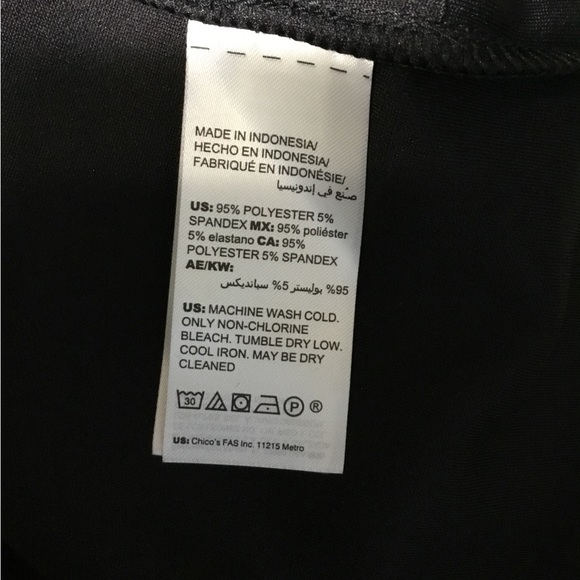 Chicos Romance Sleeve Top Black Size 2 - Picture 8 of 9